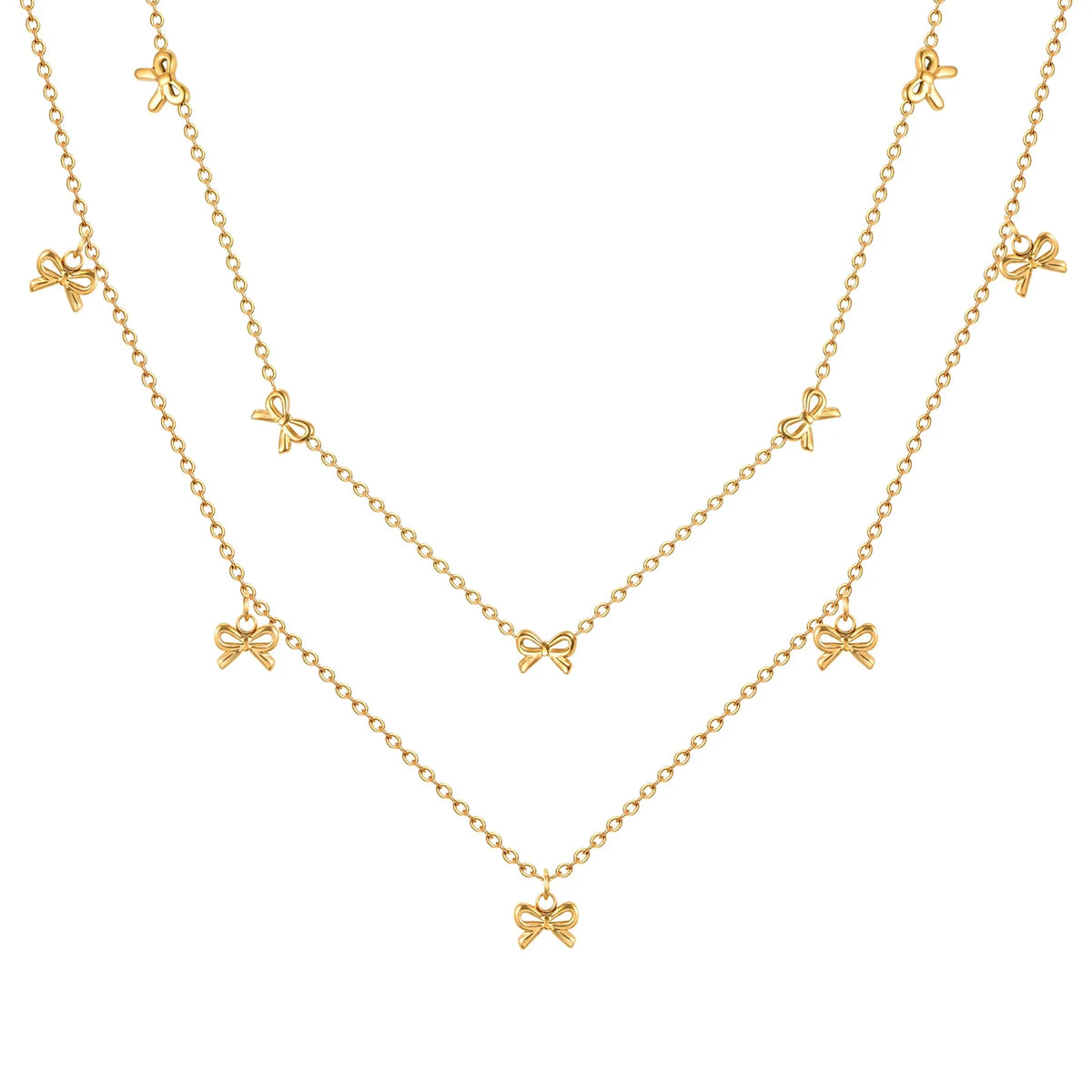 Y2K Bow Charms Necklace
