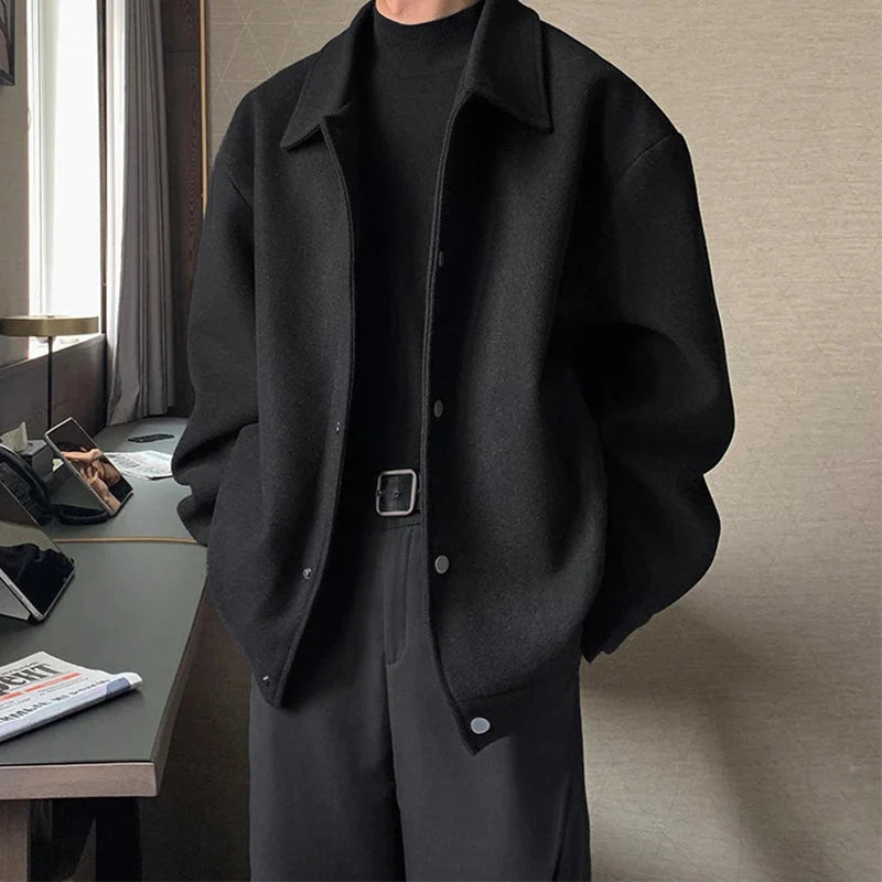 Y2K Buttoned Lapel Outerwear Coat Jacket