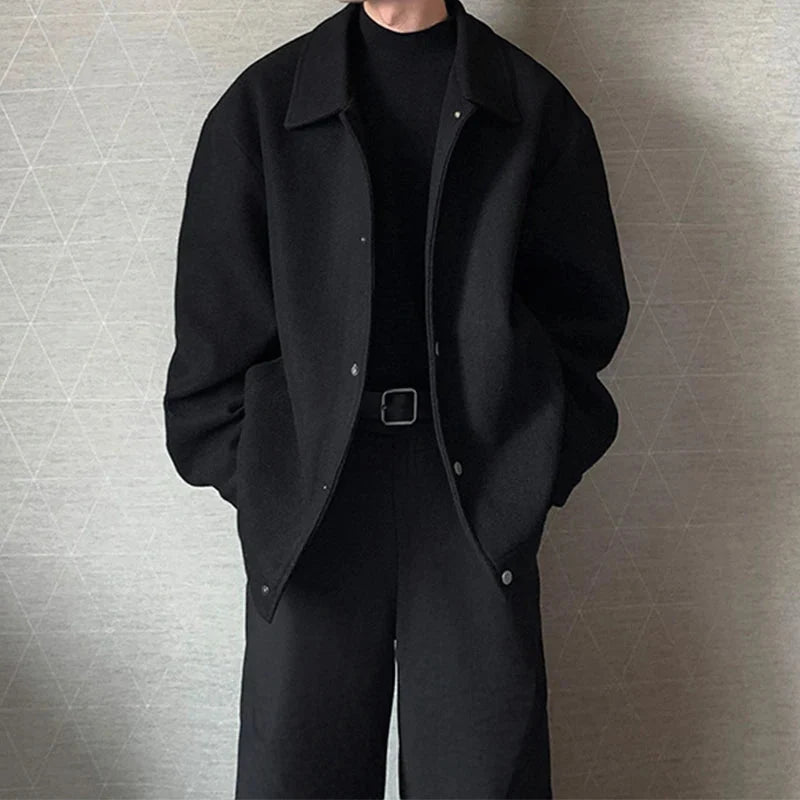 Y2K Buttoned Lapel Outerwear Coat Jacket