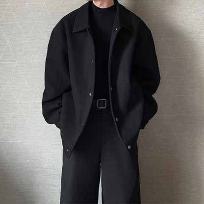 Y2K Buttoned Lapel Outerwear Coat Jacket
