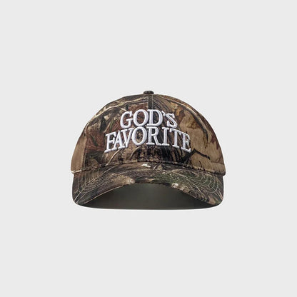 Y2K Camo God's Favourite Baseball Cap