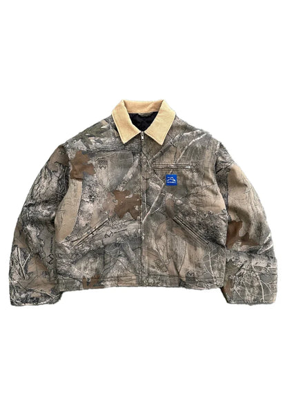Y2K Camo Bomber Jacket