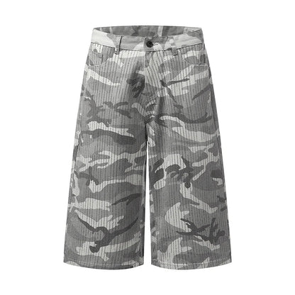Y2K Camouflage Rhinestone Baggy Shorts Jorts