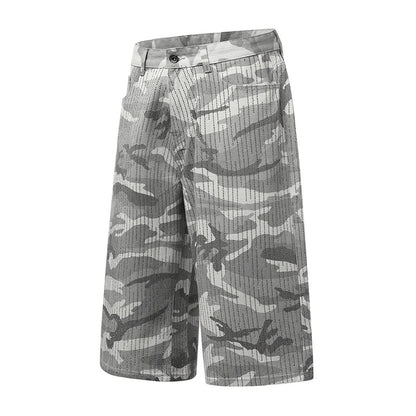 Y2K Camouflage Rhinestone Baggy Shorts Jorts
