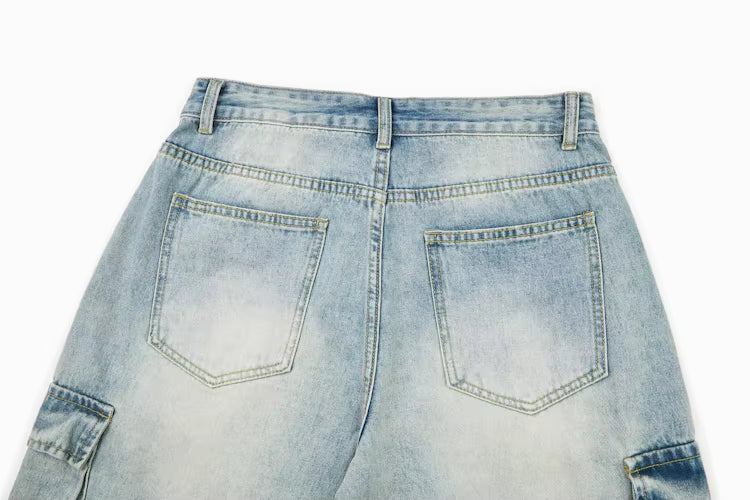 Y2K Cargo Denim Jean Shorts Jorts