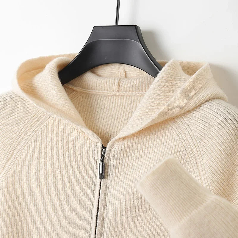 Y2K Casual Long Sleeve Hooded Cardigan