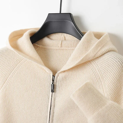 Y2K Casual Long Sleeve Hooded Cardigan