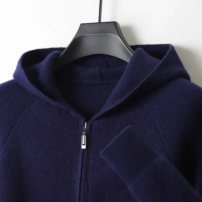 Y2K Casual Long Sleeve Hooded Cardigan