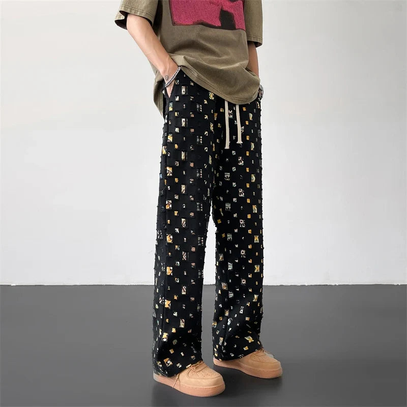 Y2K Checker Plaid Sweatpants Jogger Trousers
