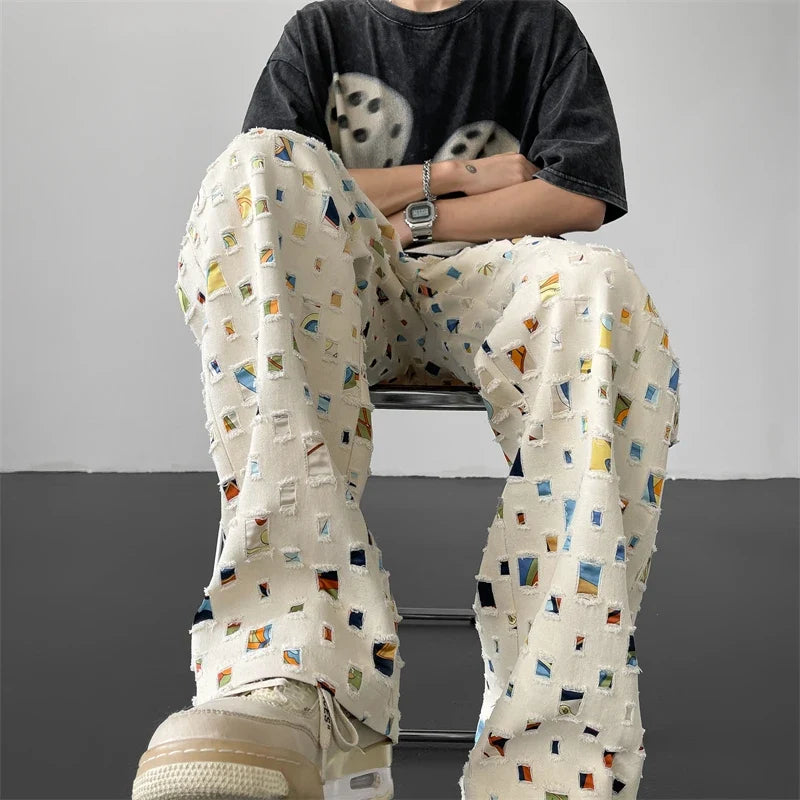 Y2K Checker Plaid Sweatpants Jogger Trousers