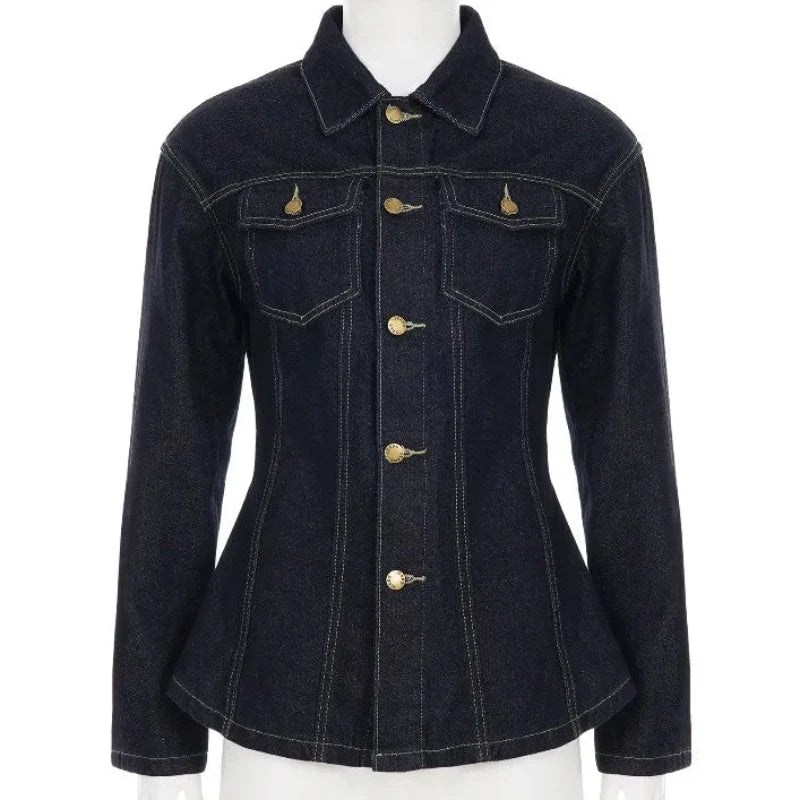 Y2K Cinch Bell Vintage Denim Jacket