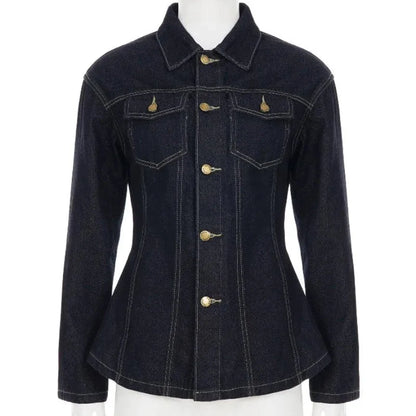 Y2K Cinch Bell Vintage Denim Jacket