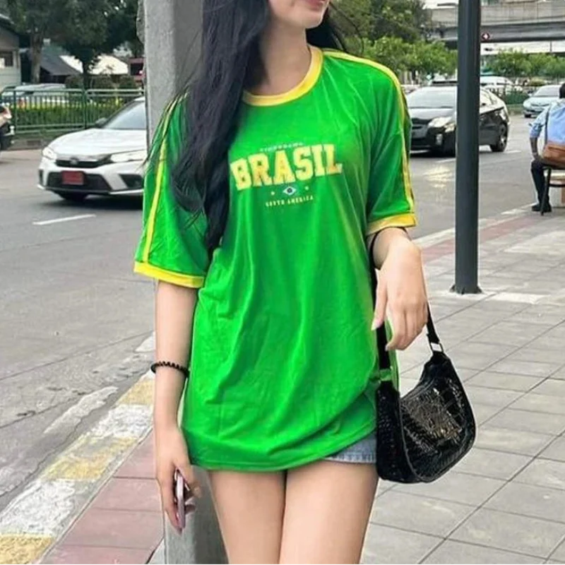 Y2K Classic Brazil Graphic T Shirt