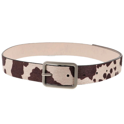 Y2K Cow Print Pu Belt