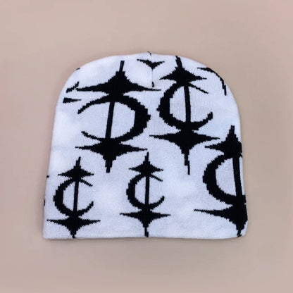 Y2K Crescent Star Beanie