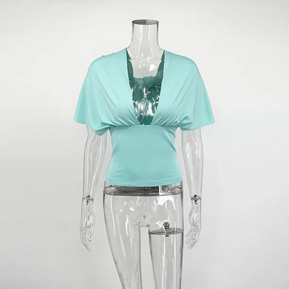 Y2K Cropped Low Cut Backless Halter Top