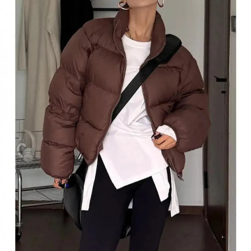 Y2K Cropped Womens Padded Puffer Jacket
