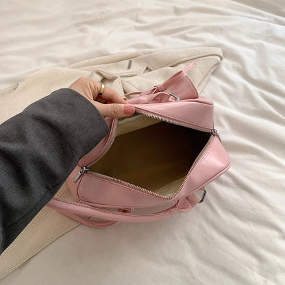 Y2K Cute Bow Tie Underarm Handbag