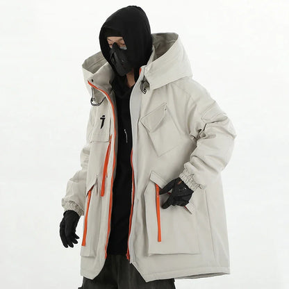 Y2K Cyber Tactical Parka Coat Jacket