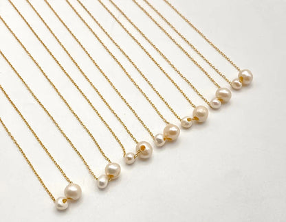 Y2K Dainty Minimalist Faux Pearl Necklace