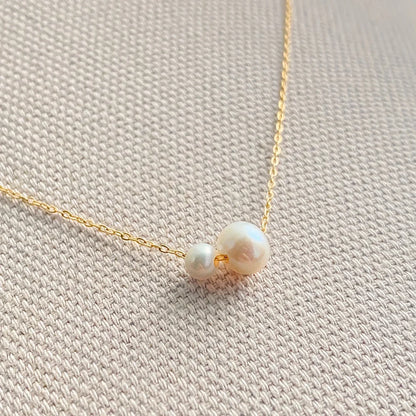 Y2K Dainty Minimalist Faux Pearl Necklace