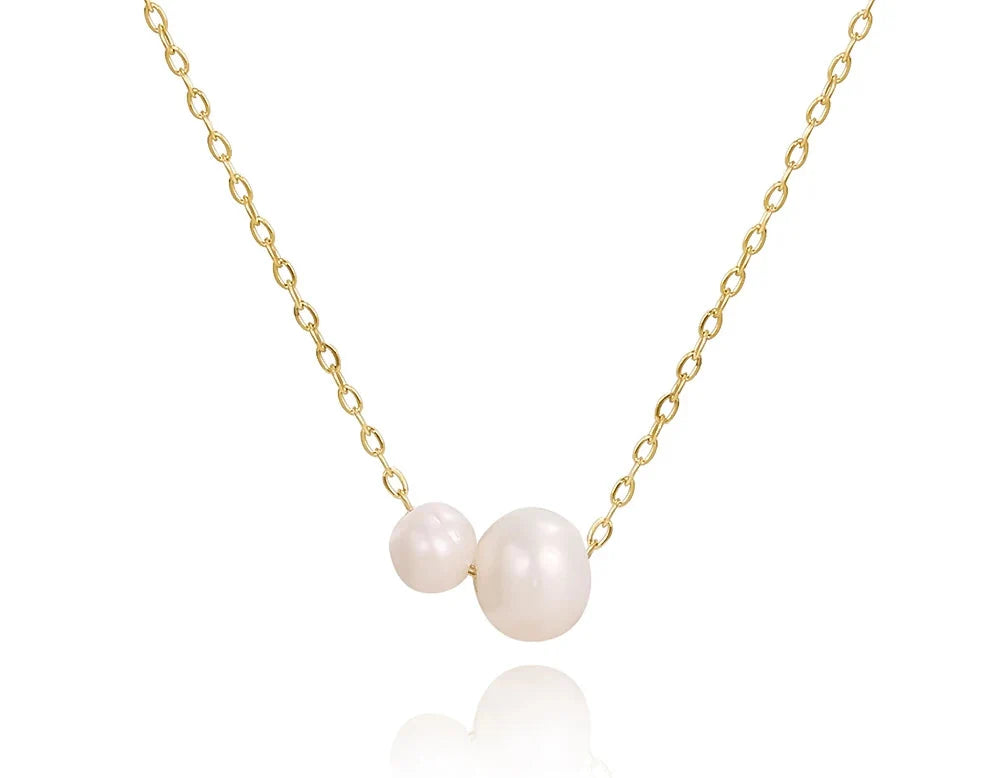 Y2K Dainty Minimalist Faux Pearl Necklace