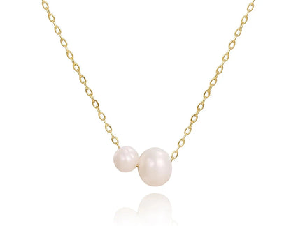 Y2K Dainty Minimalist Faux Pearl Necklace