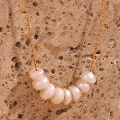 Y2K Dainty Pearl Charm Necklace