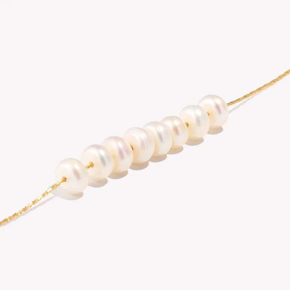 Y2K Dainty Pearl Charm Necklace