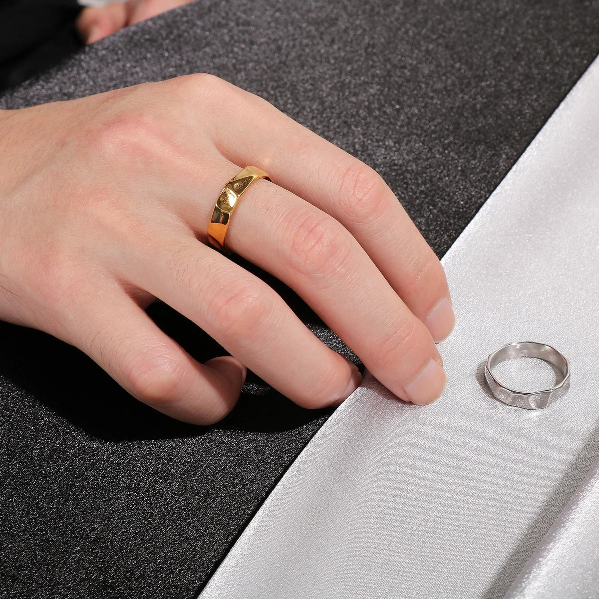 Y2K Dainty Thin Geometric Ring
