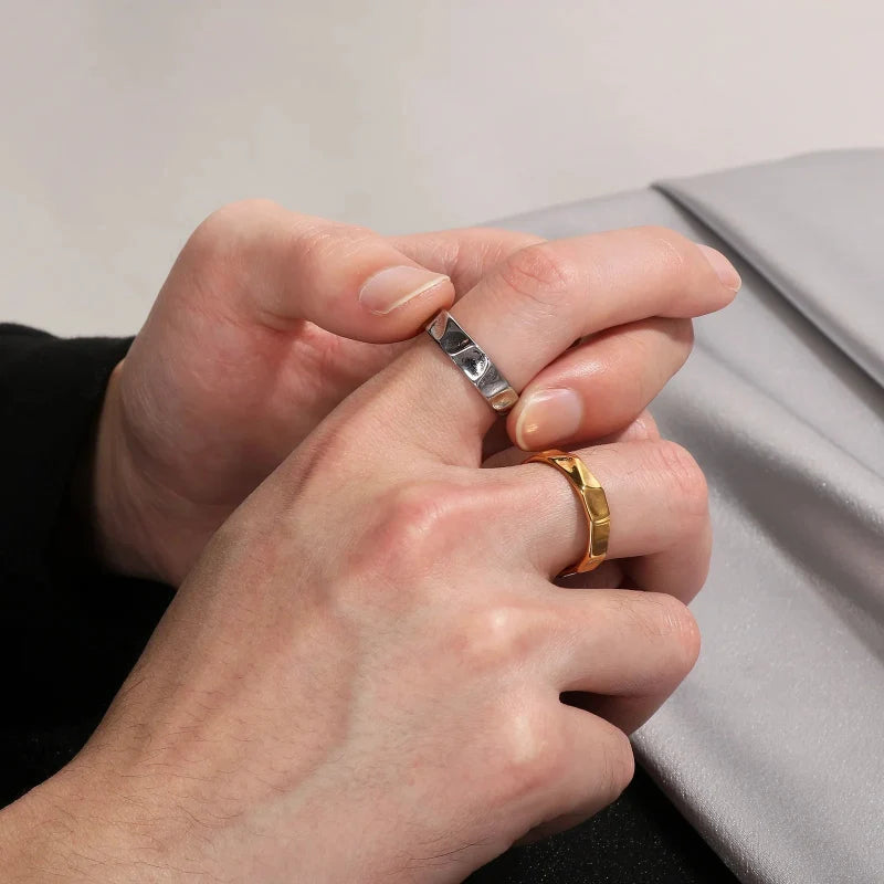 Y2K Dainty Thin Geometric Ring