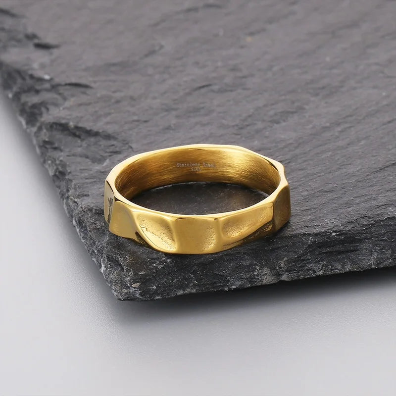 Y2K Dainty Thin Geometric Ring