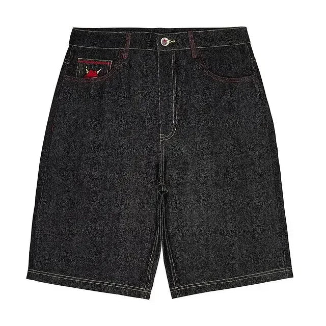 Y2K Devil's Work Graphic Jorts