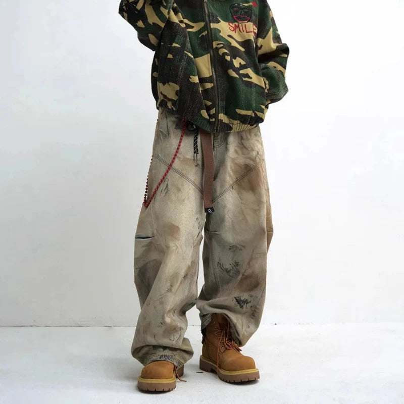Y2K Dirty Wash Baggy Jeans