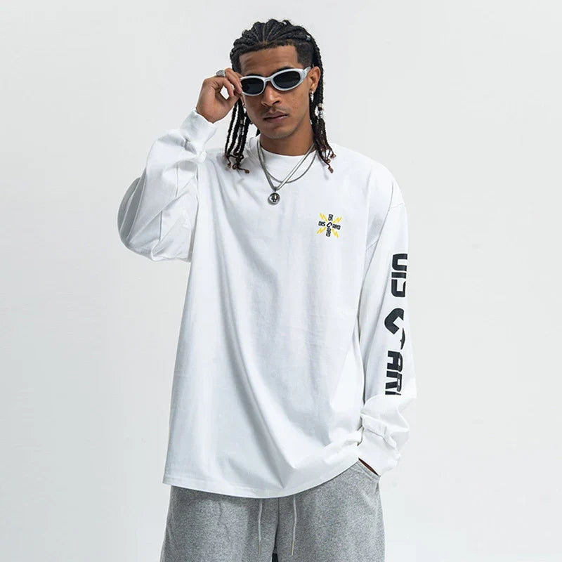 Y2K "Discard" Graphic Long Sleeve Top