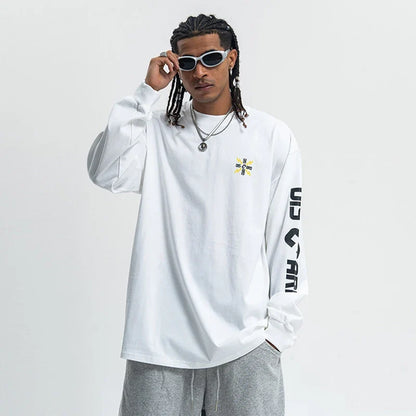 Y2K "Discard" Graphic Long Sleeve Top