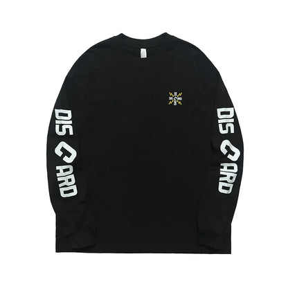 Y2K "Discard" Graphic Long Sleeve Top