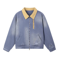Y2K Distressed Cargo Workwear Jacket