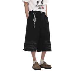 Y2K Distressed Dark Denim Shorts Jorts