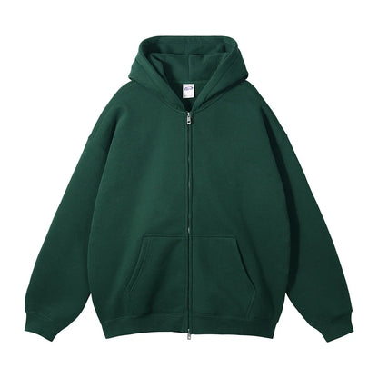 Y2K Double Headed Plain Zip Up Hoodie
