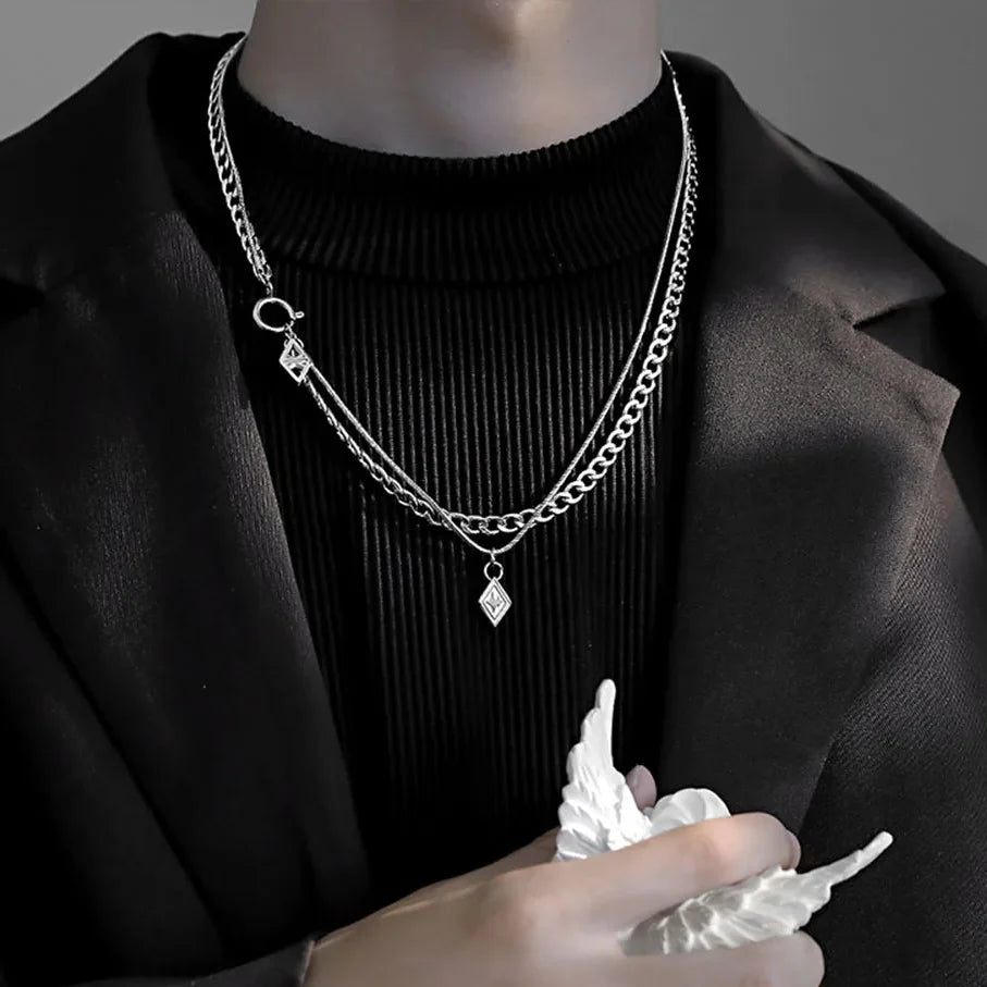 Y2K Double Layered Chain Necklace