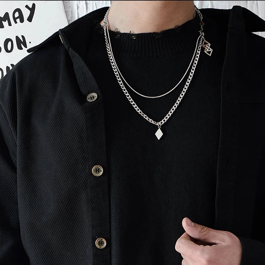 Y2K Double Layered Chain Necklace