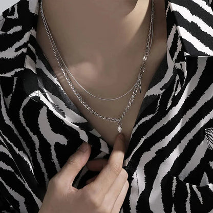 Y2K Double Layered Chain Necklace