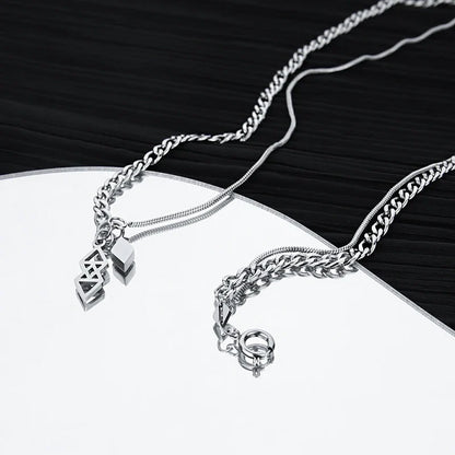 Y2K Double Layered Chain Necklace