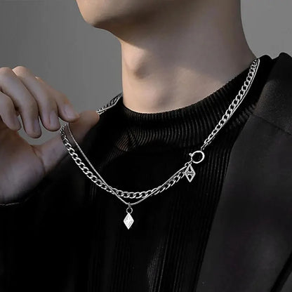 Y2K Double Layered Chain Necklace