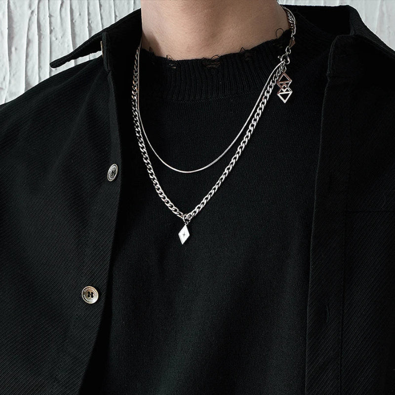 Y2K Double Layered Chain Necklace