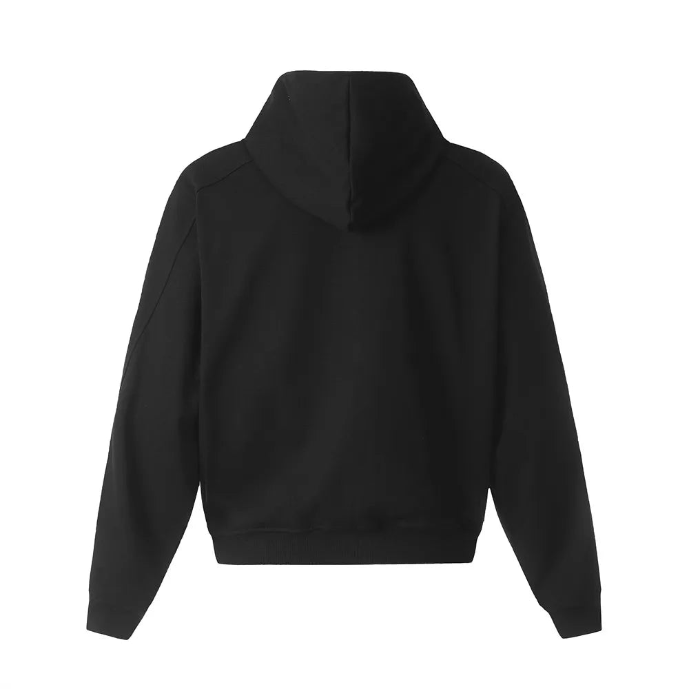 Y2K Double Zip Up Panelled Spliced Hoodie