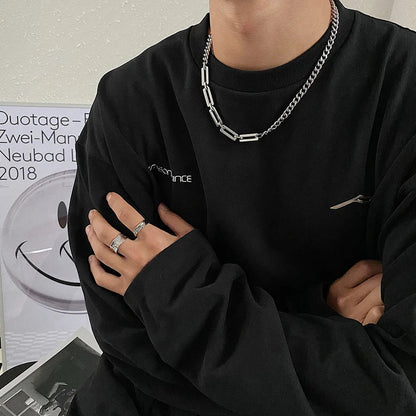 Y2K Earring Pendant Splice Chain Necklace