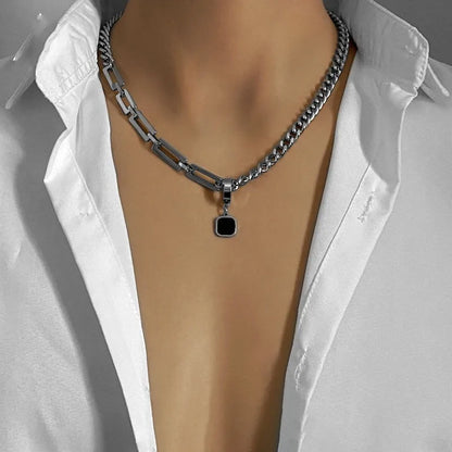Y2K Earring Pendant Splice Chain Necklace