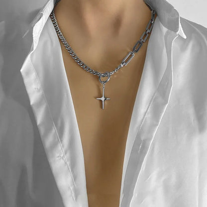 Y2K Earring Pendant Splice Chain Necklace